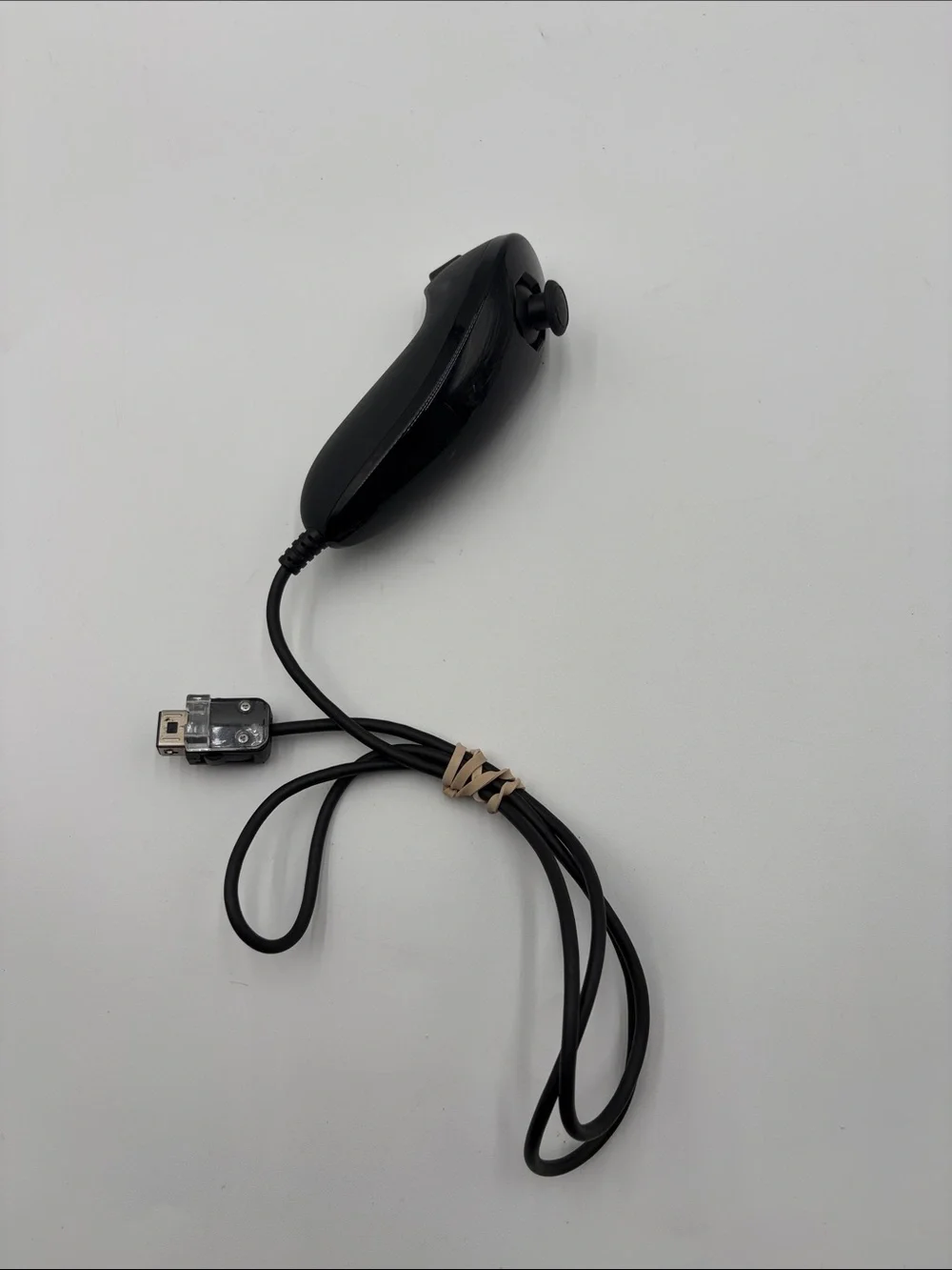 Used OEM BLACK Nunchuck Controller RVL-004 NINTENDO WII / U Official
